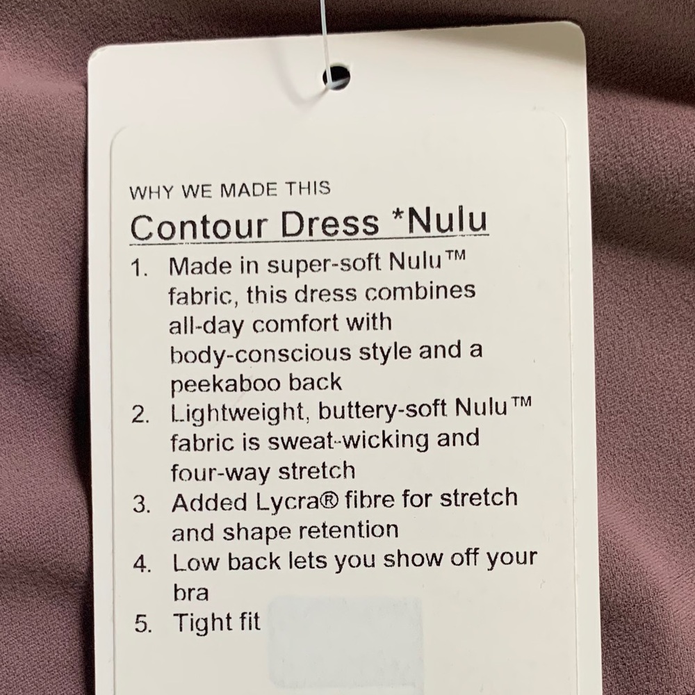 Contour dress lululemon antique bark low back nulu - Picture 5 of 7